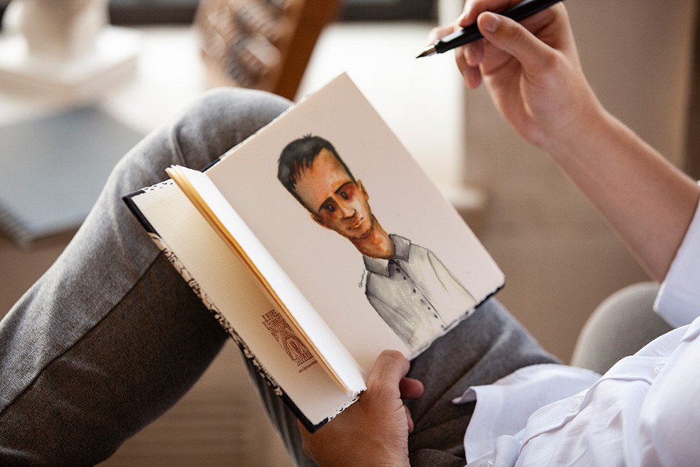 Realistic Sketch Book Mockup