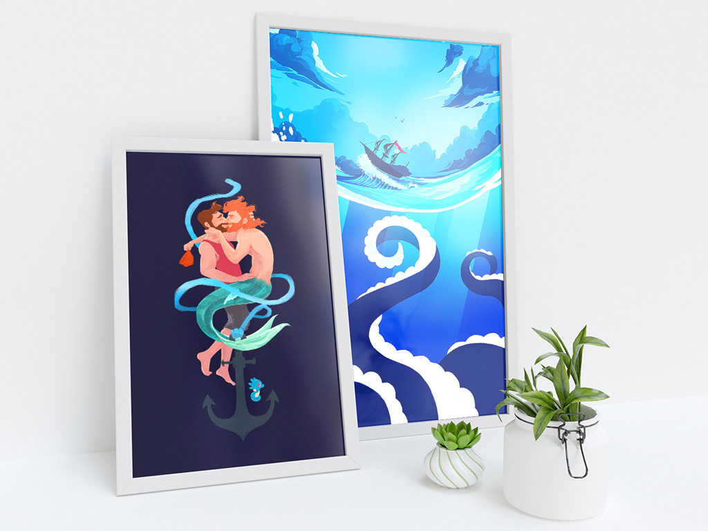 Clean poster mockup Free Mockup Download