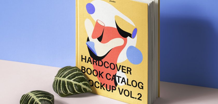 Hardcover Book Catalog Mockup