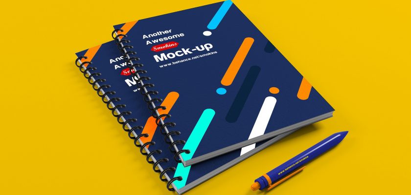 free notebook mockup