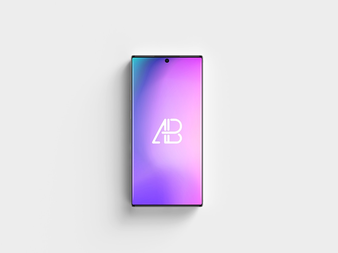 Galaxy Note 10 Pro Top View Mockup