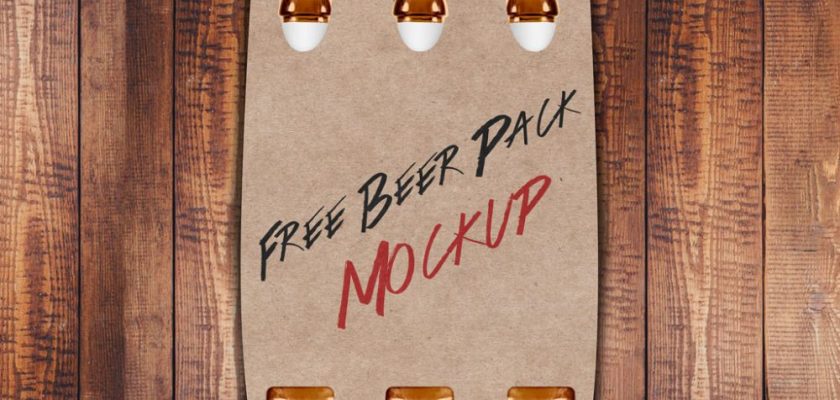 Free Beer Pack Mockup