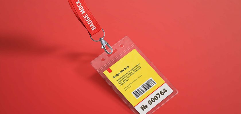 Free Name Tag Mockup