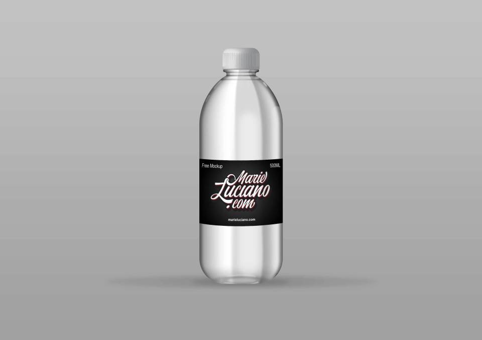 Water bottle PSD Mockup
