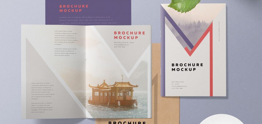 Free A5 Brochure Mockup PSD