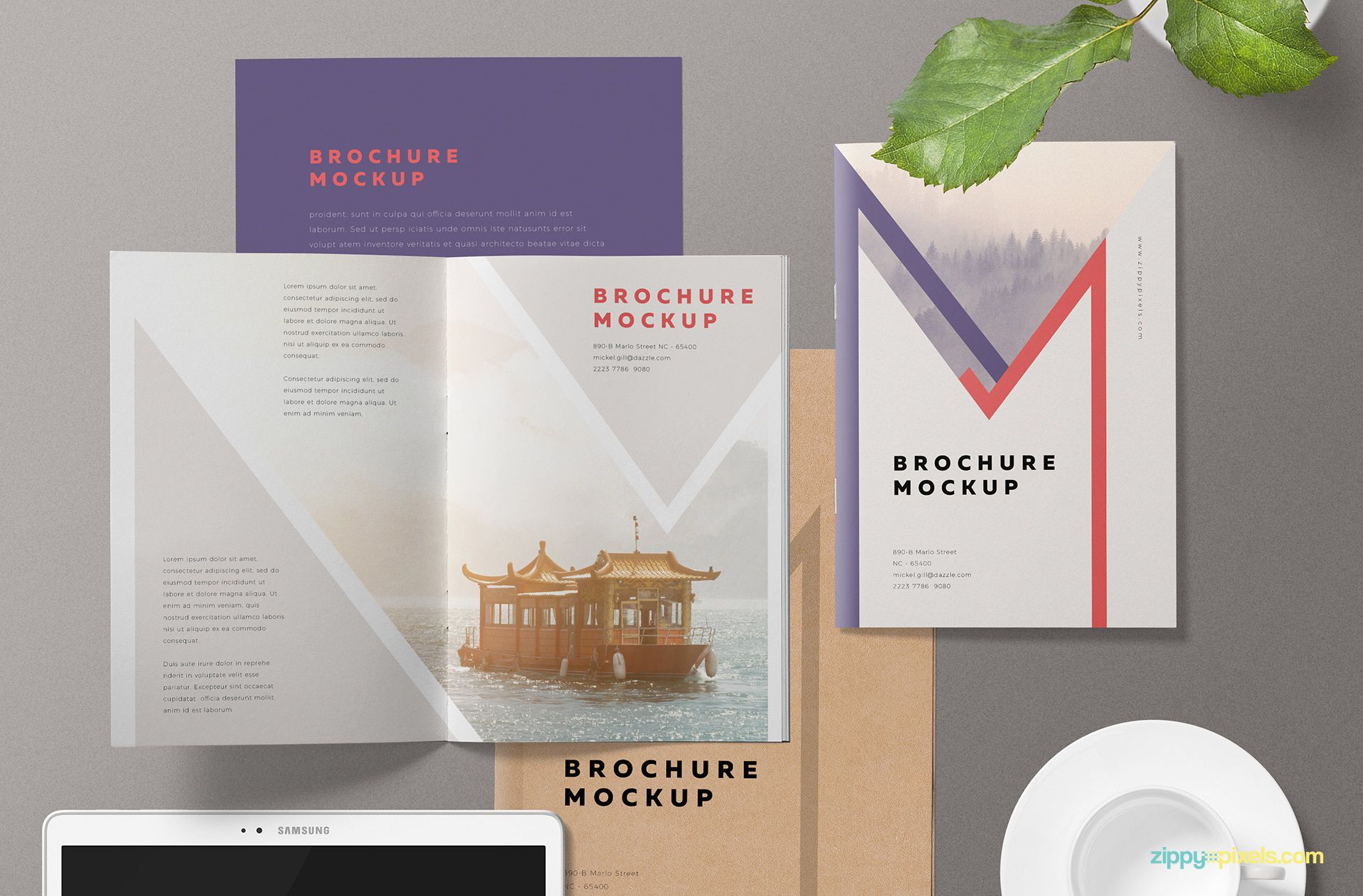 Download Free A5 Brochure Mockup PSD - Free Mockup Download