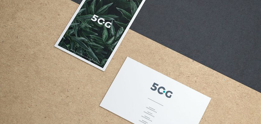 Business cards on paper