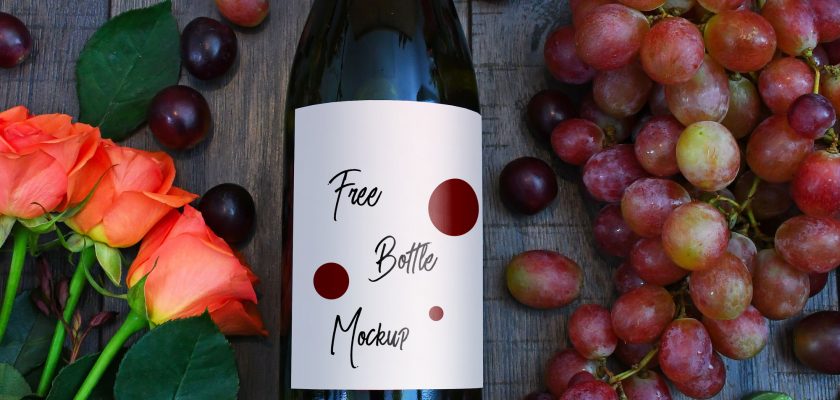 Free Wine Bottle Mockup
