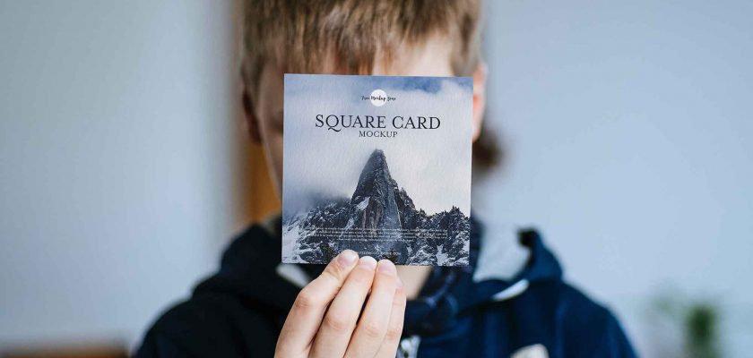 Square Card Mockup
