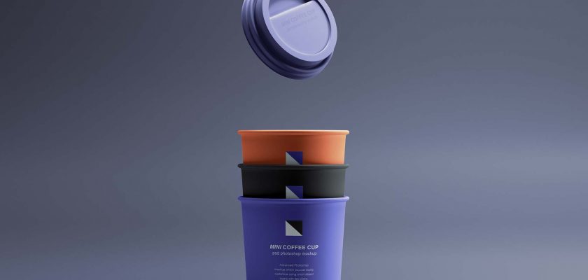 Mini Coffee Cups Mockup