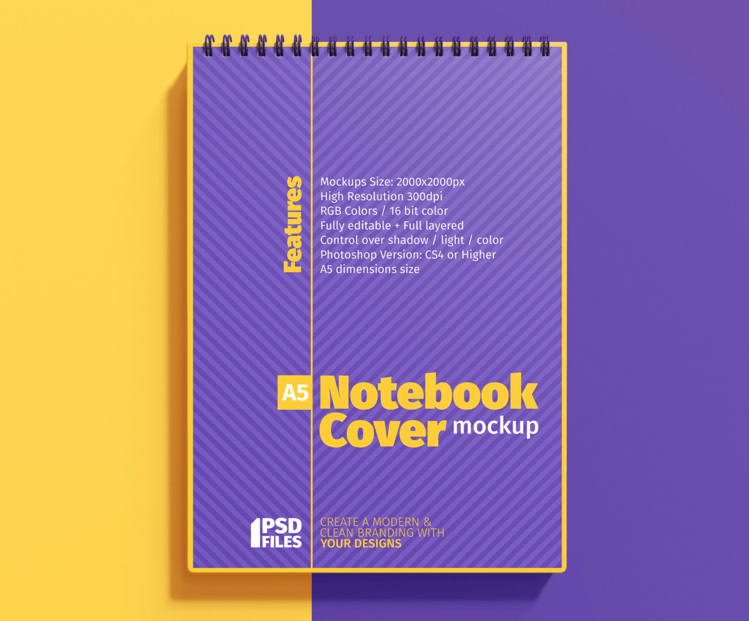 3d logo mock up a5 notebook mockup