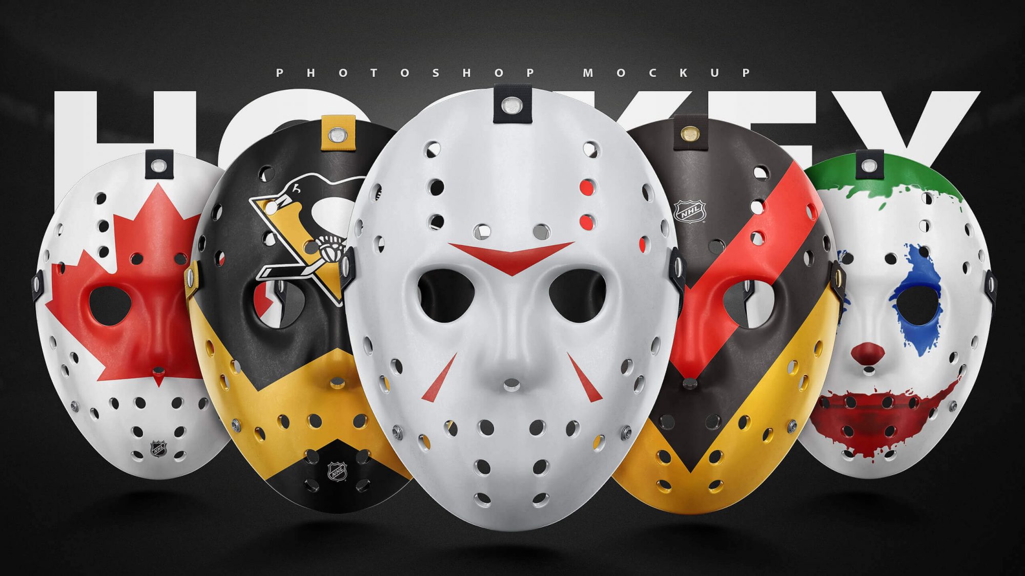 Hockey Face Mask Mockup