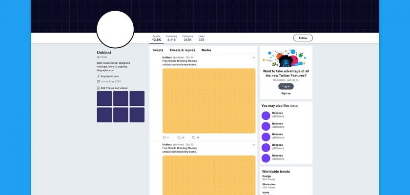 Free Twitter Page Mockup