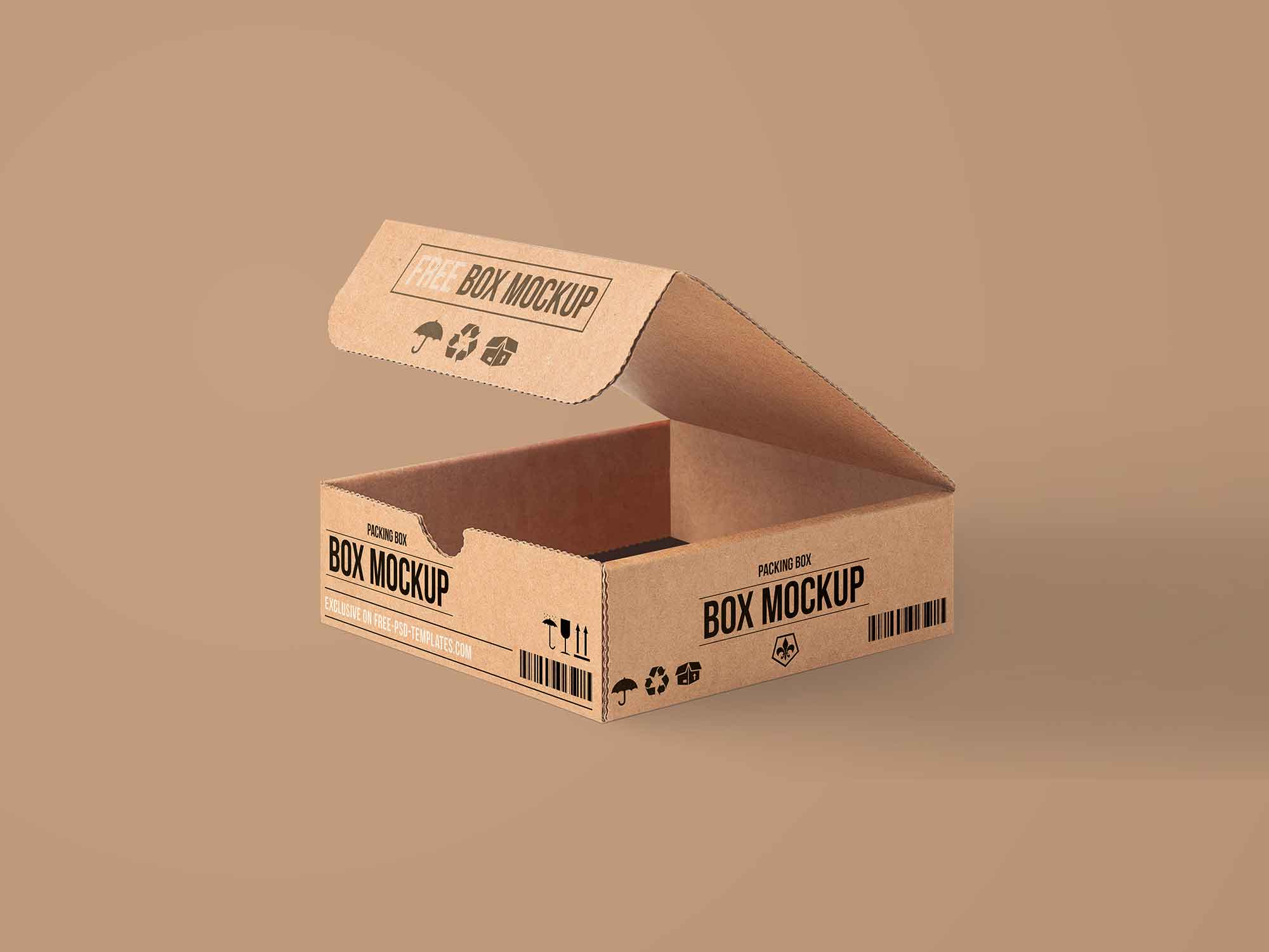 Free Carton Packing Box Mockup