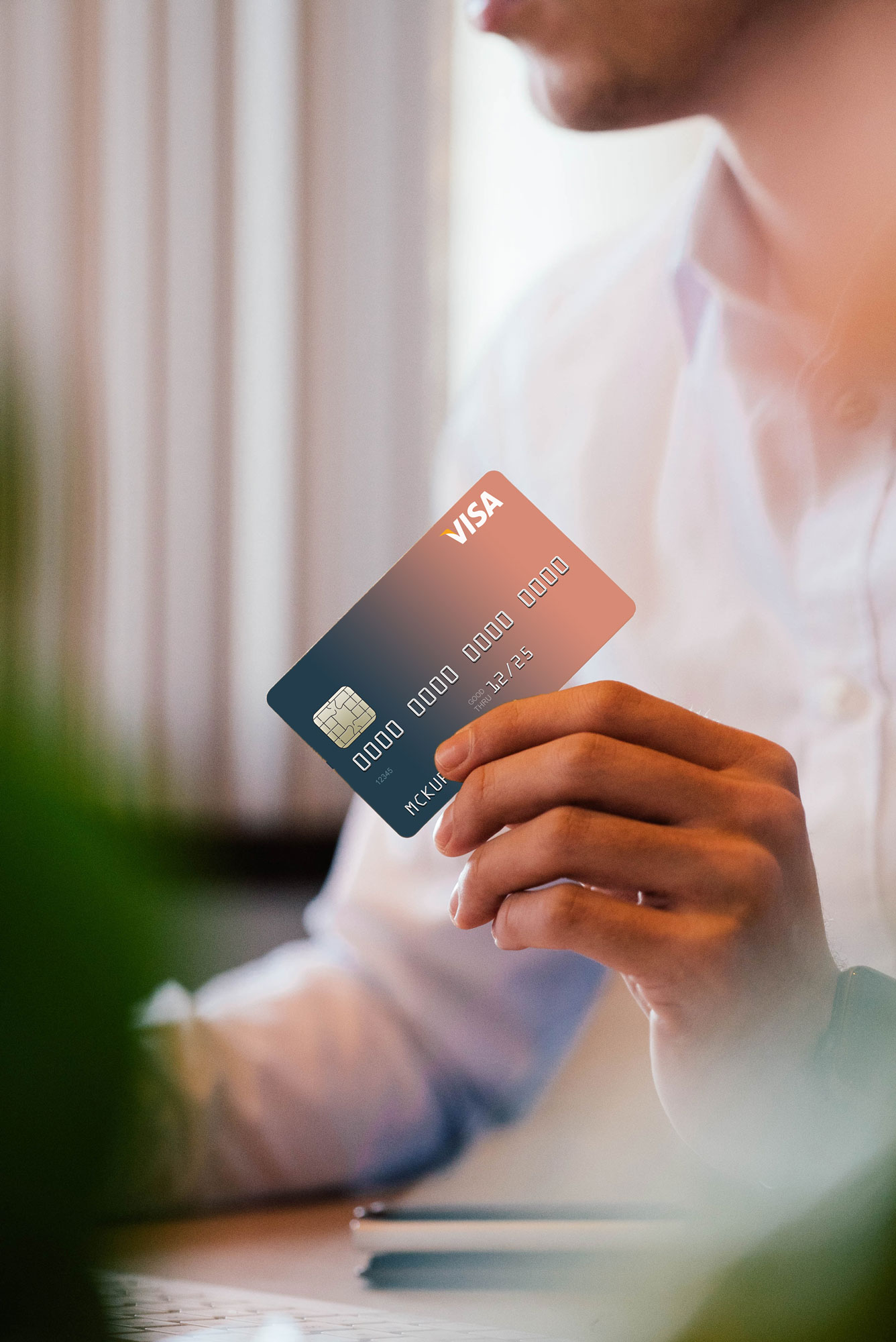 Credit Card in Hand Mockup - Free Mockup Download