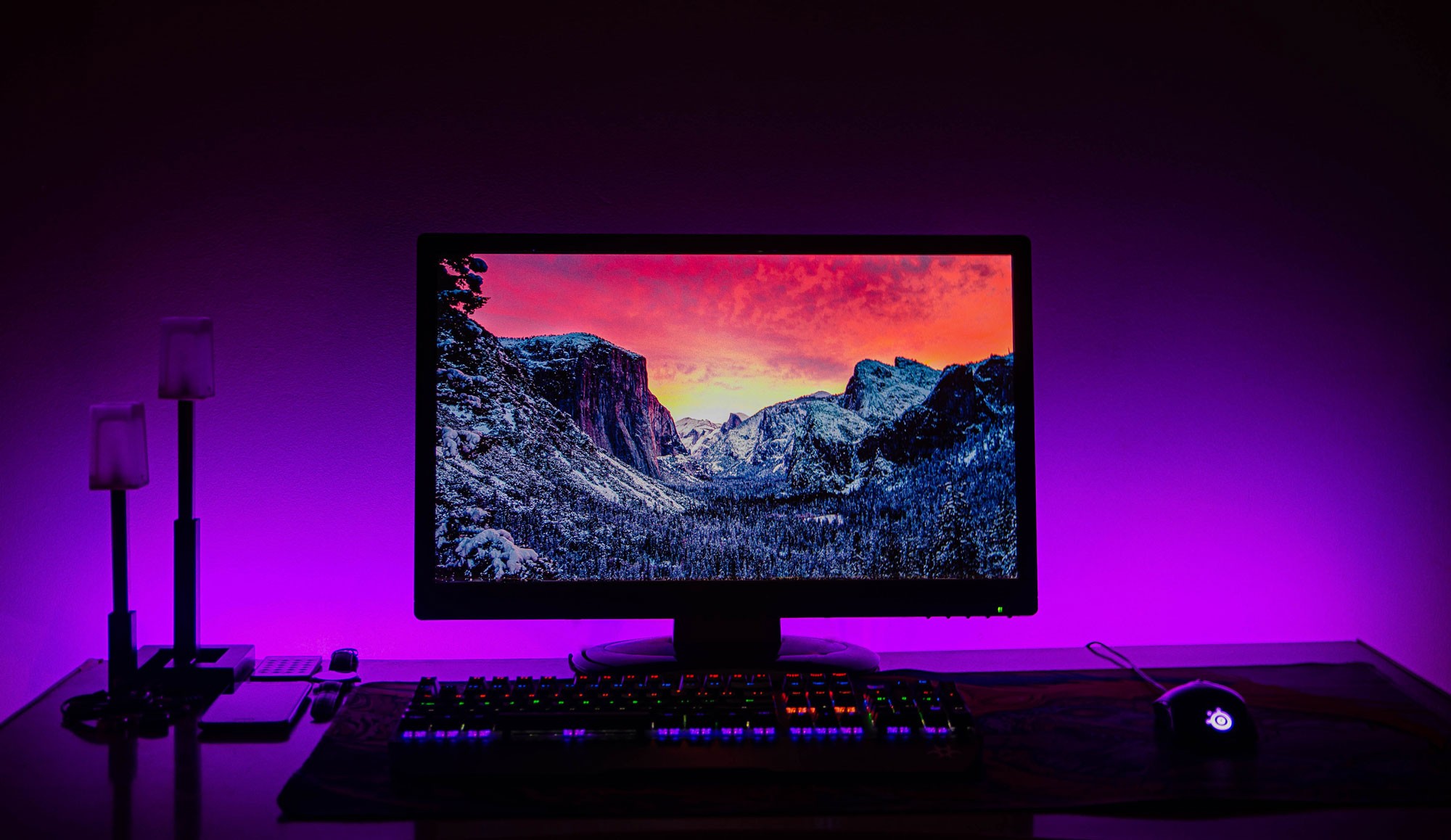 Night PC Screen Mockup