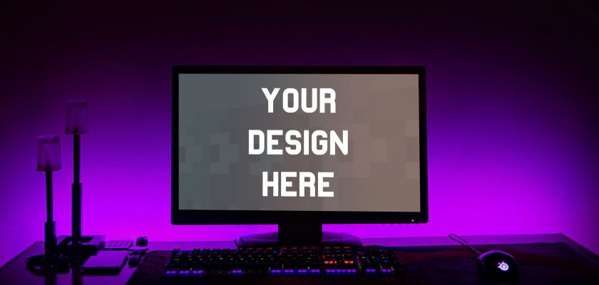 Night PC Screen Mockup