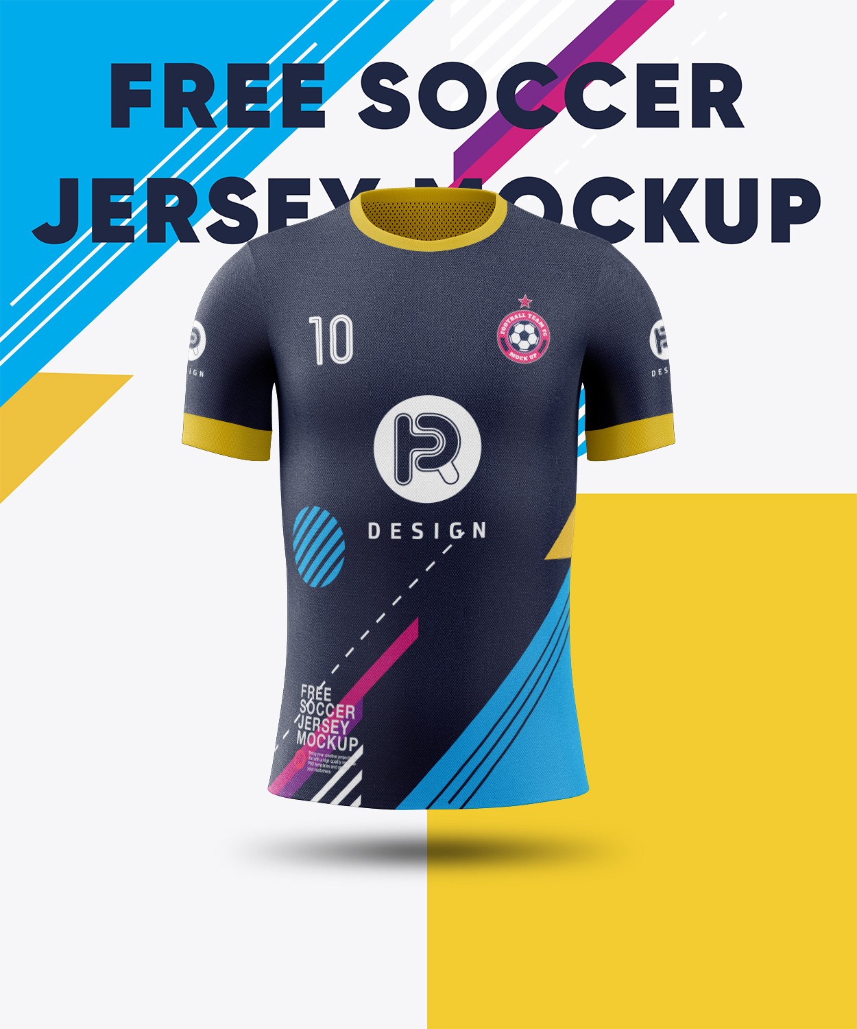 Free Soccer Jersey Mockup