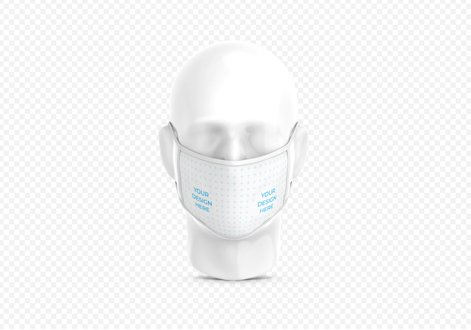 Cloth Face Mask on Plastic Head Free Mockup Generator