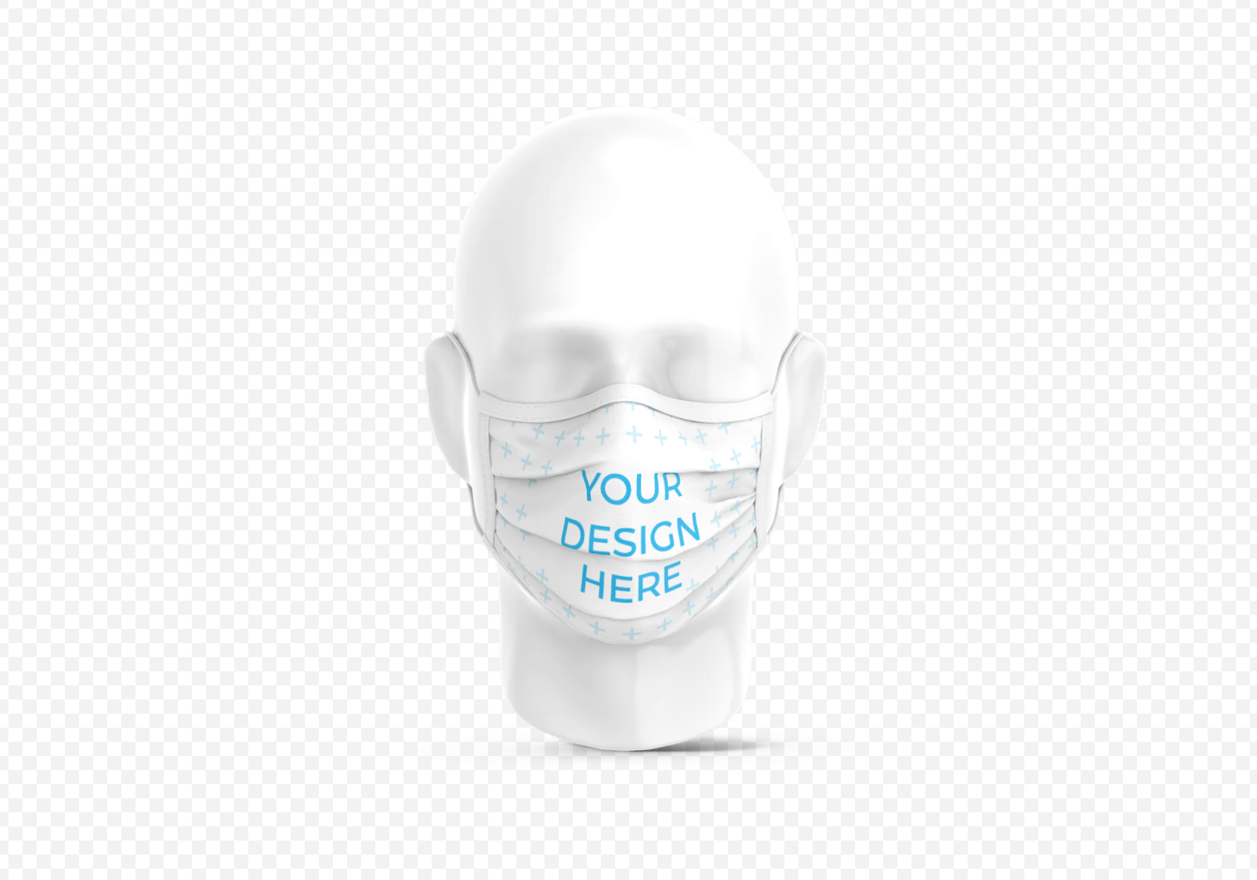 Surgical Face Mask on Plastic Head Free Mockup Generator ...