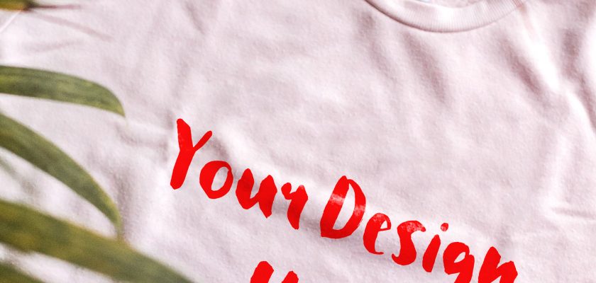 pink t-shirt mockup