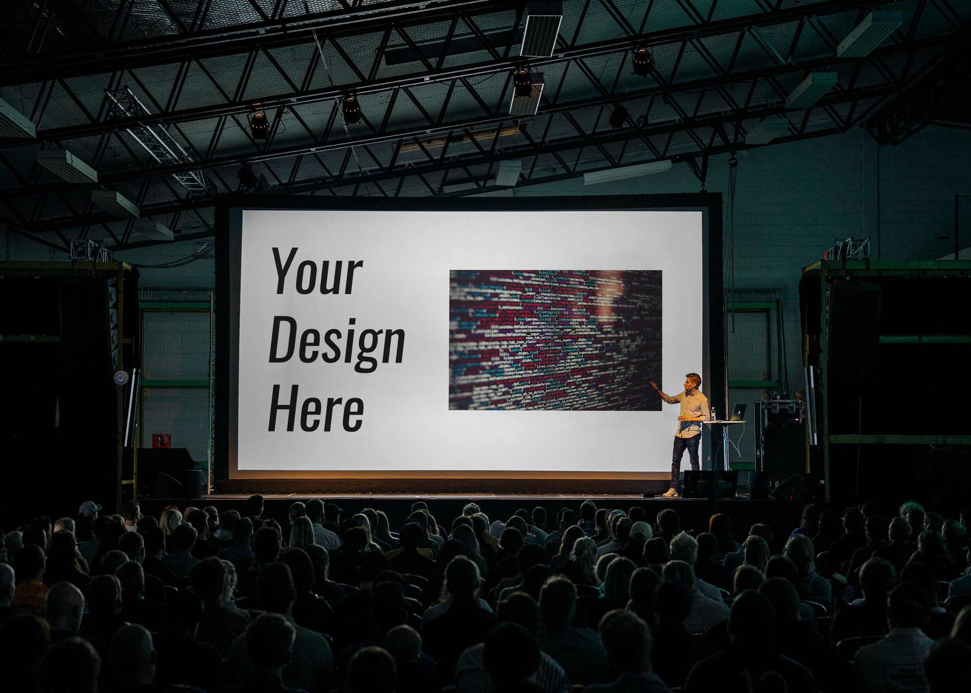 conference presentation mockup