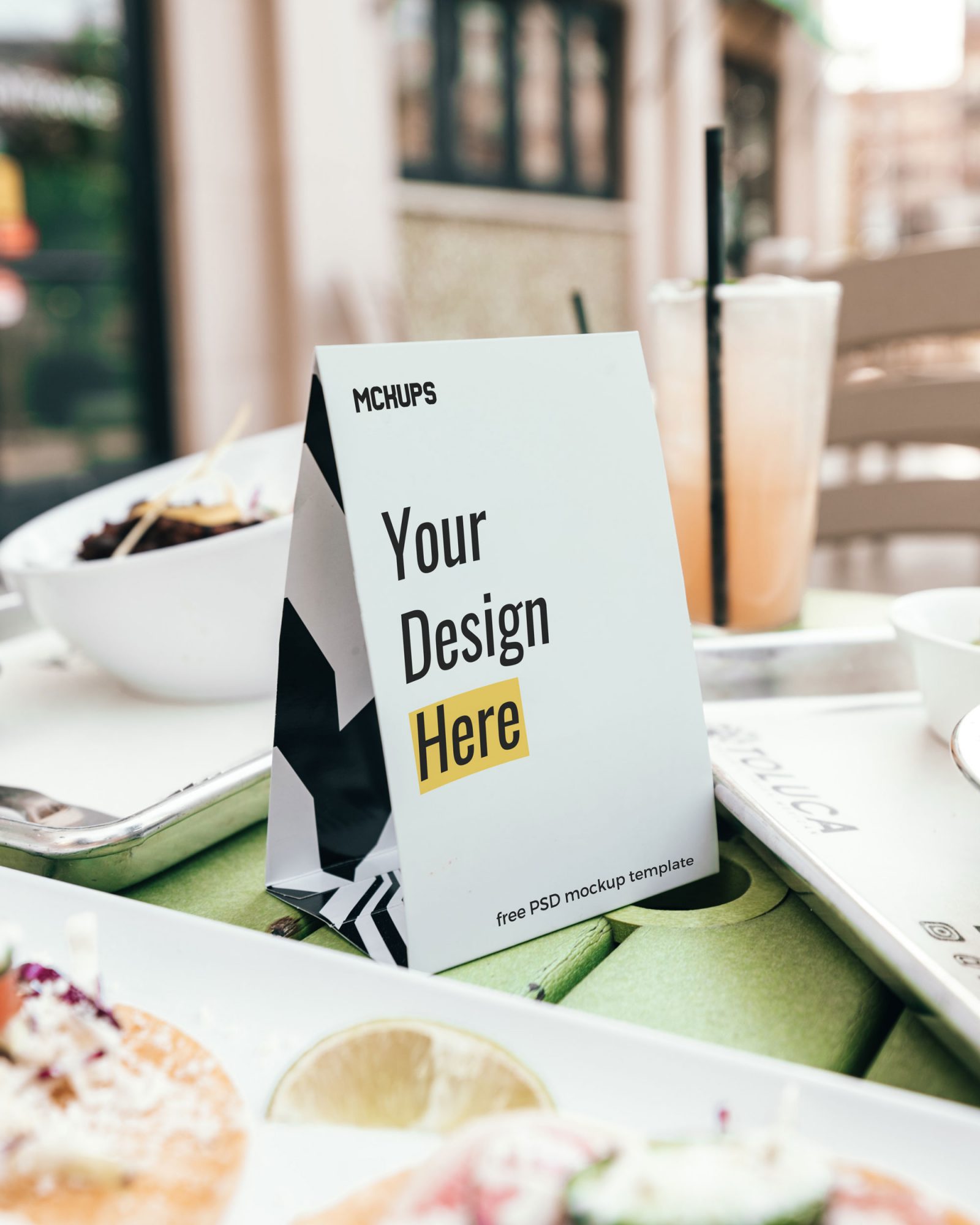 table tent mockup template