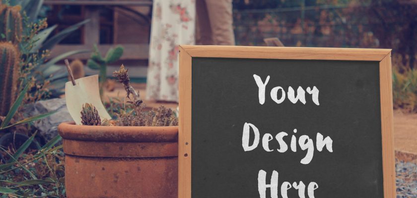 chalkboard psd mockup