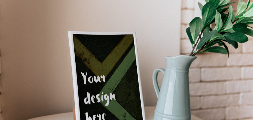 vertical frame mockup psd template