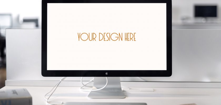 apple display monitor mockup