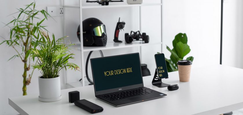 laptop and mobile phone mockup