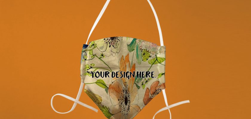 Face Mask Flatlay Mockup