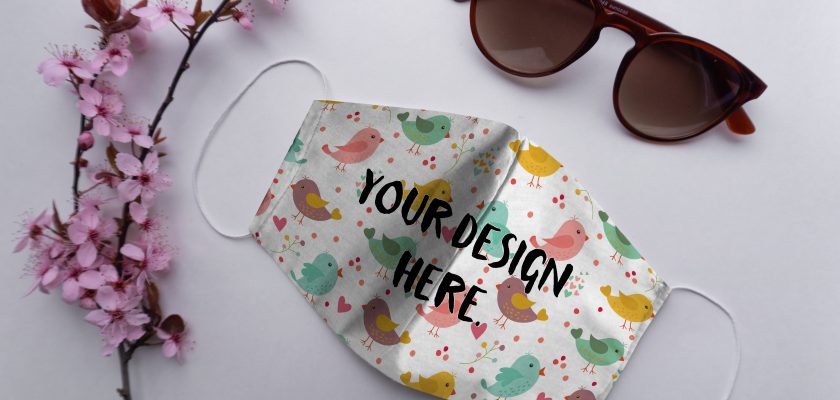 Flat Lay Mask Mockup
