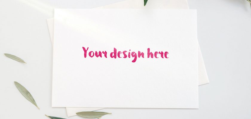 greeting card psd mockup