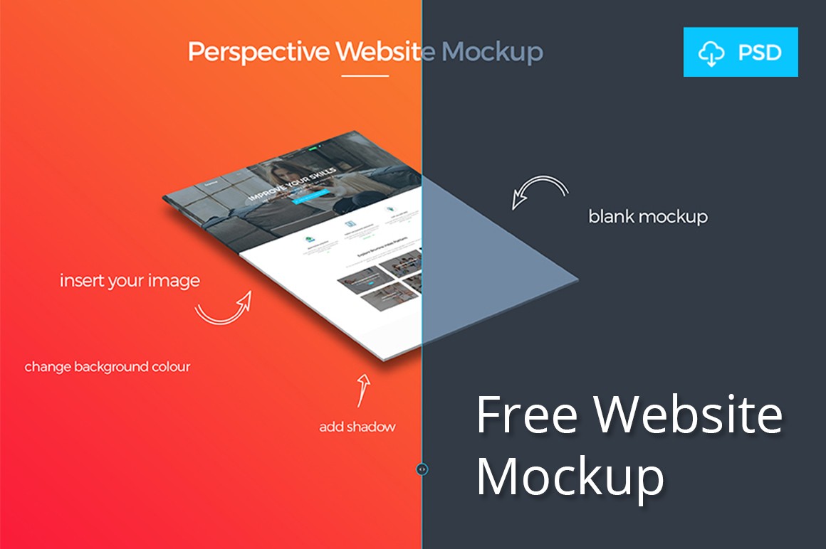 Free web page perspective mockup information