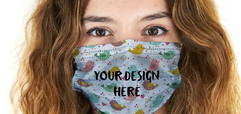 Mask Mockup on a Woman's Face