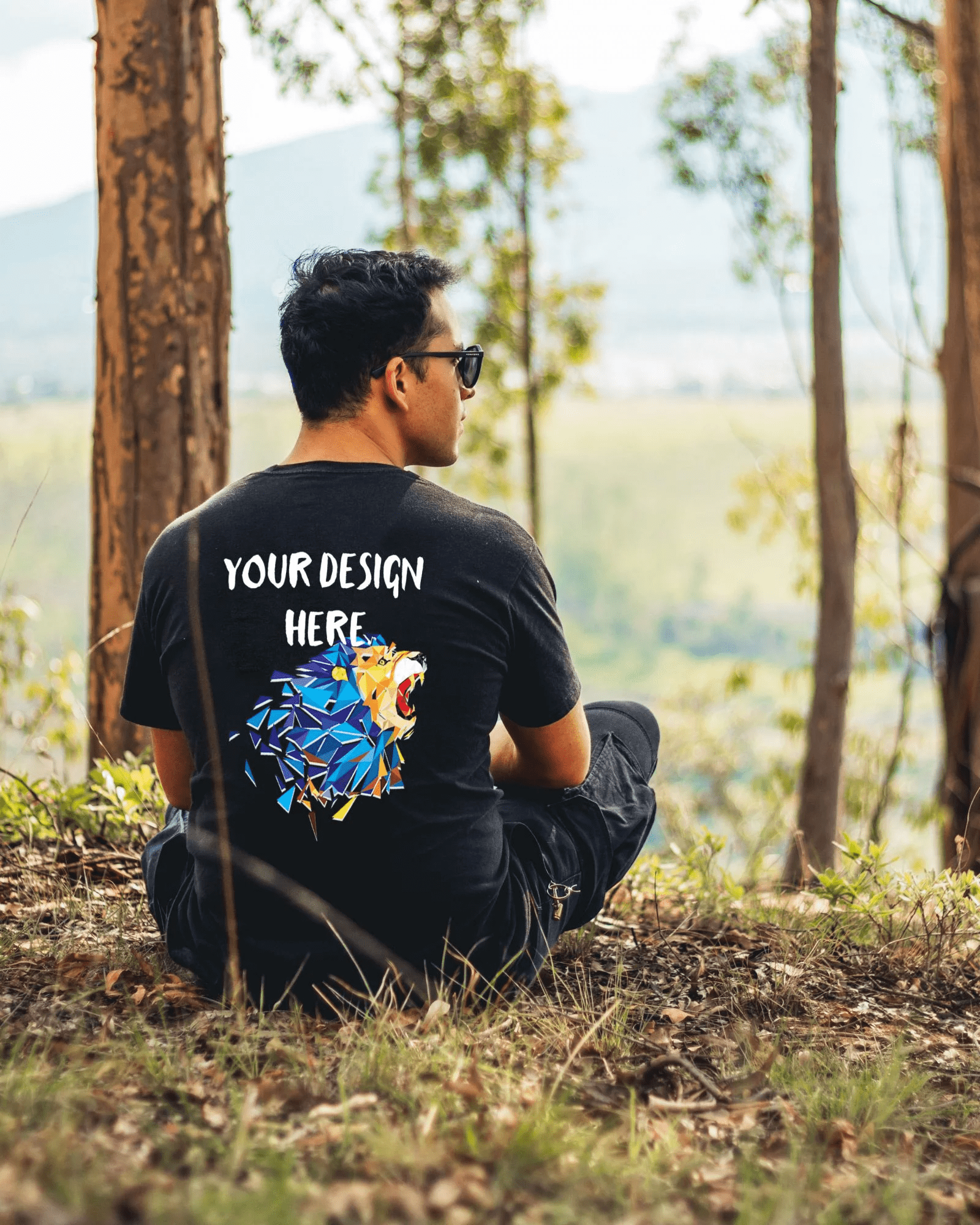 High-Quality Free T-Shirt Back Design Mockup PSD