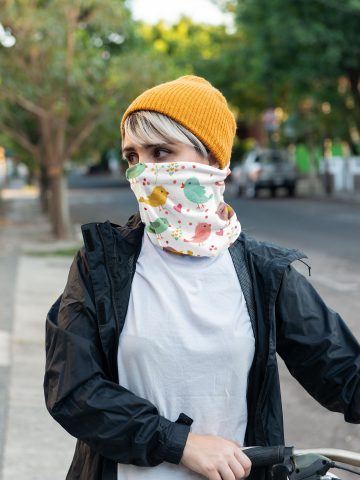 Free neck gaiter mockup generator
