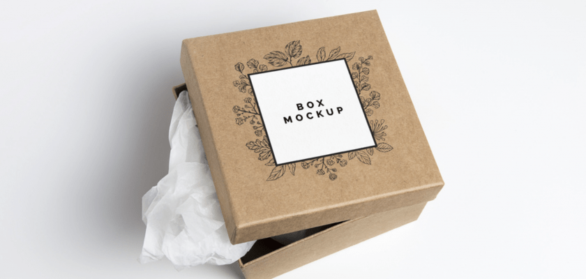 Free Cardboard Box Mockup