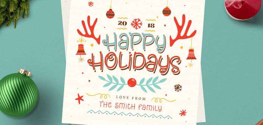 Christmas Card Mockup