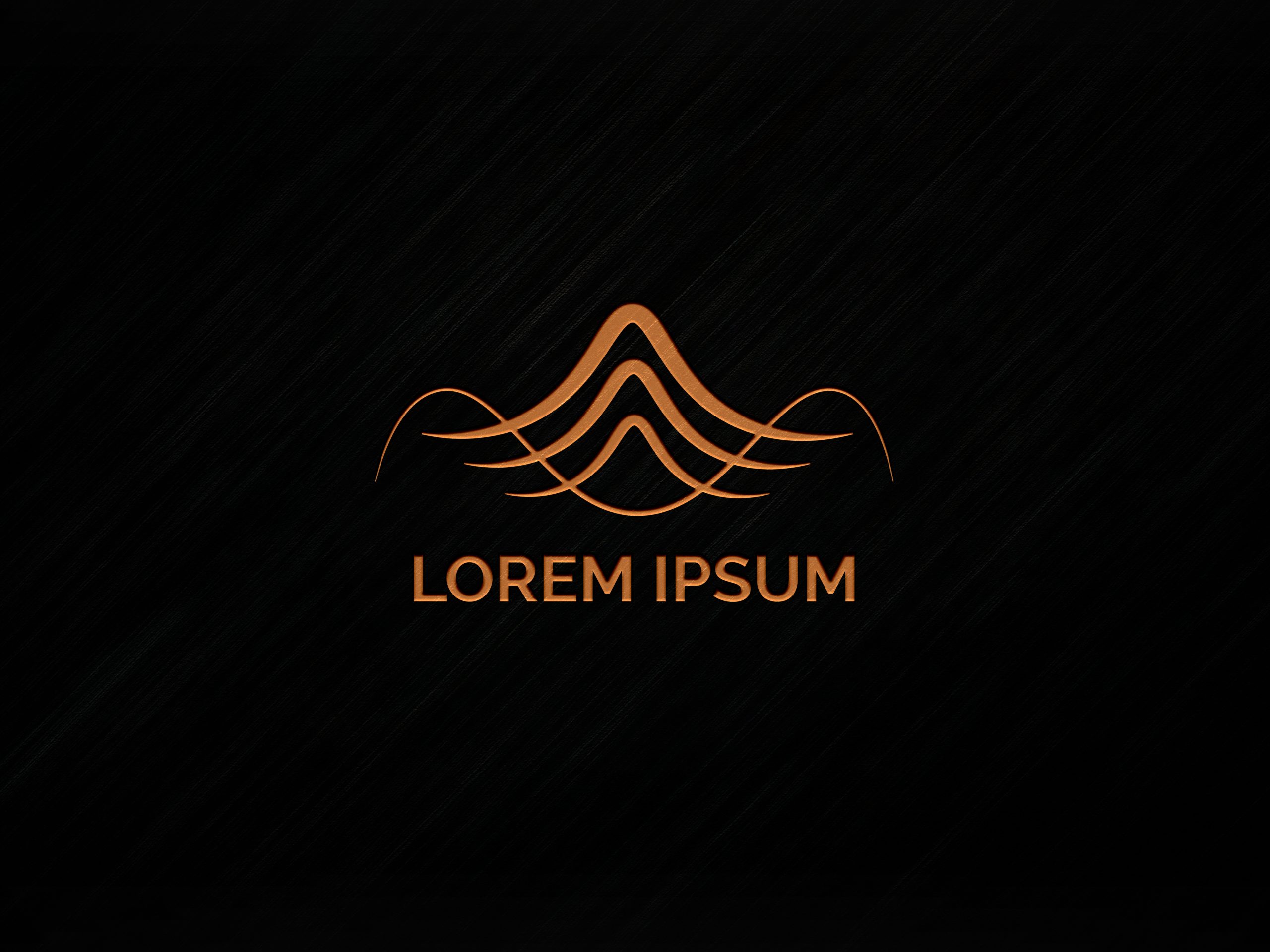 Minimal Orange Logo Mockup Free Mockup Download