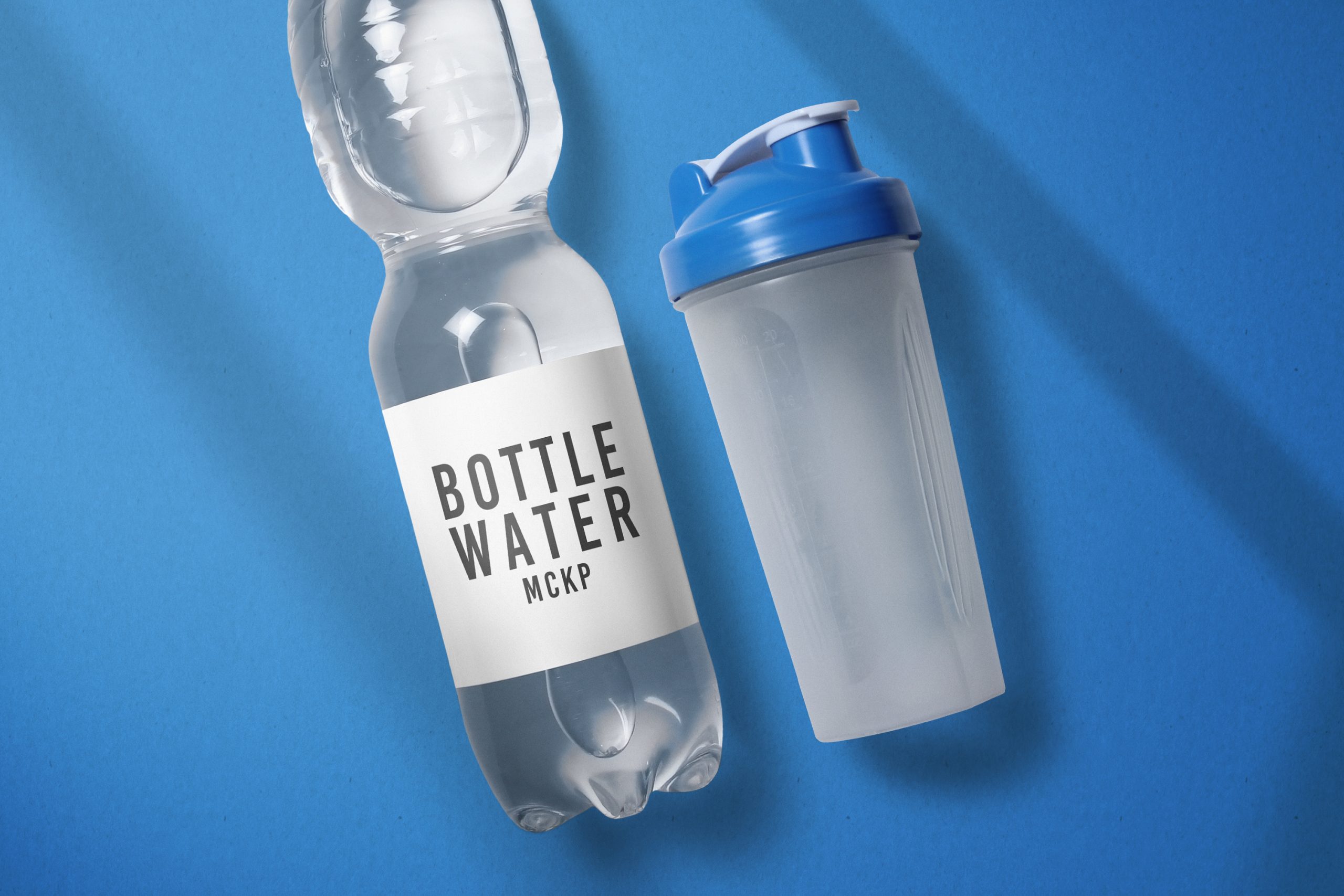 Download Bottle Water and Shaker Mockup - Free Mockup Download
