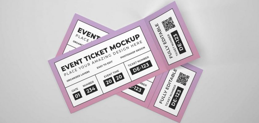 Free Event Ticket Mockup Template