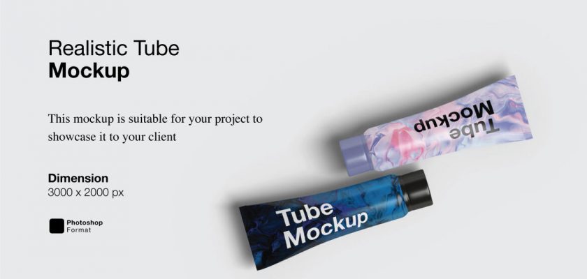 Realistic Tube Free Mockup