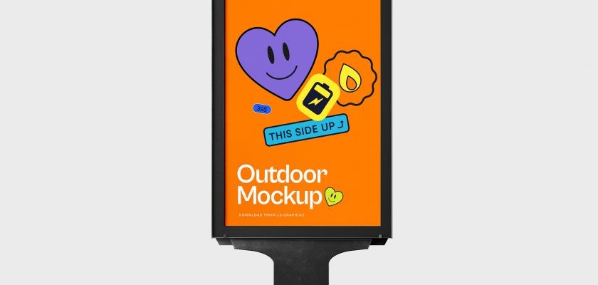 Outdoor Advertisement Stand Poster Mockup