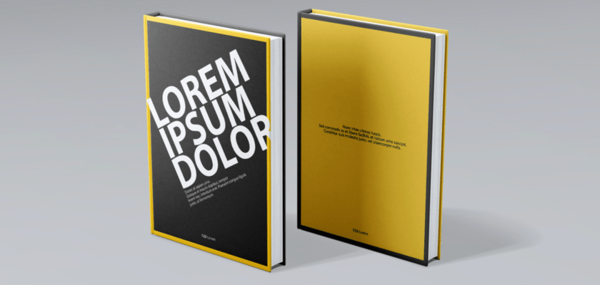 Front and Back Book Cover Mockup