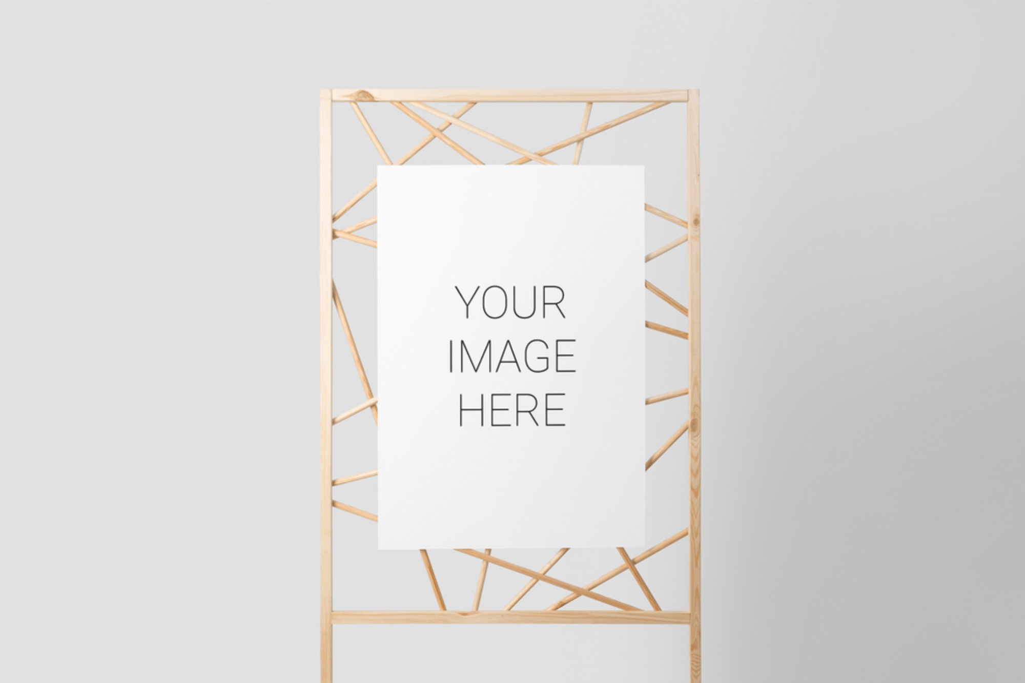 Contemporary Wood Poster Frame Mockup
