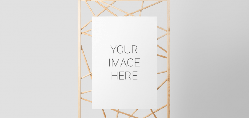 Contemporary Wood Poster Frame Mockup