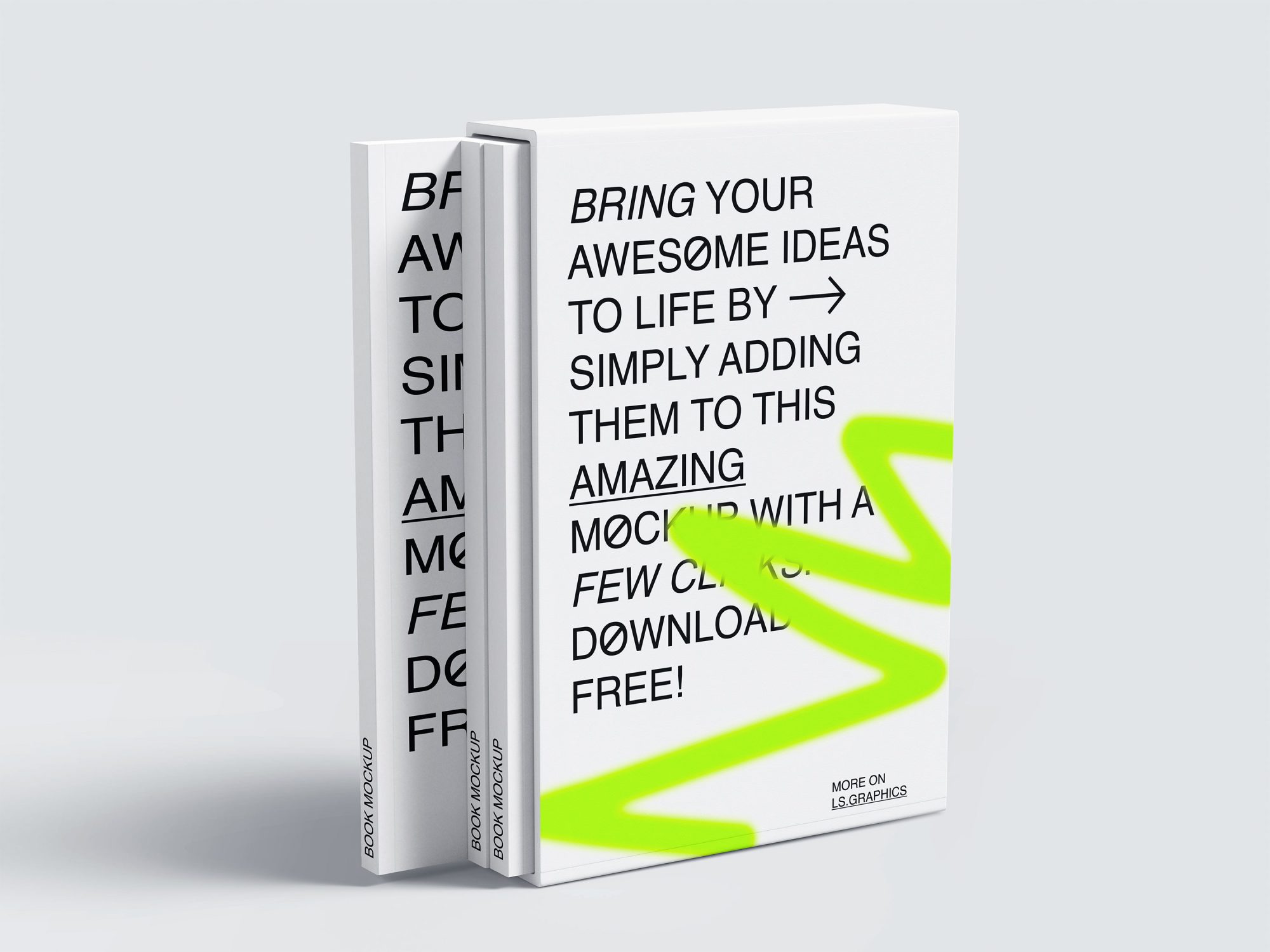 standing book mockup