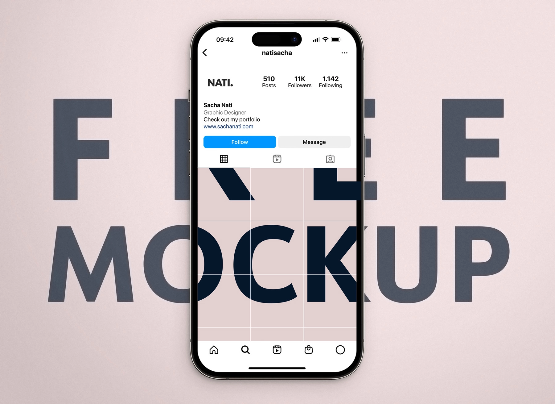 Free Instagram Profile Mockup